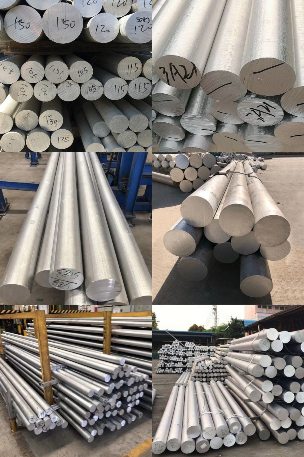 130mm 140mm Anodized Sliver Aluminum Bar 6061 7075 5083 3003 5052 Aluminum Rod Prices