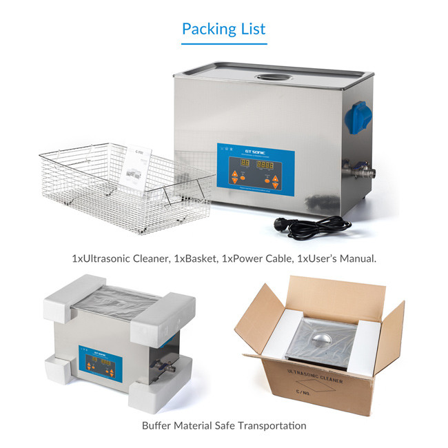 Auto Parts Heated Ultrasonic Cleaner 1 Year Warranty 500 * 300 * 200MM