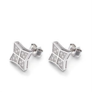 China 1.93g Howl's Moving Castle Earrings Mirror-Polished Shuriken Shape wholesale