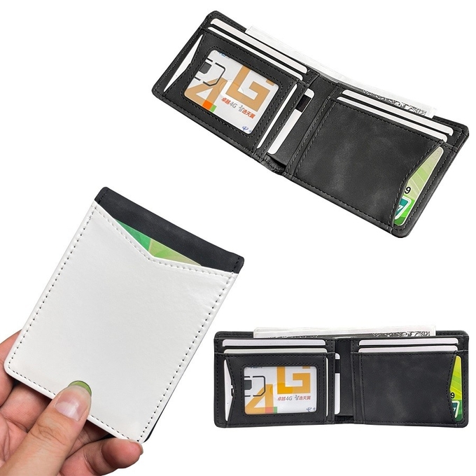 DIY Personalized Multiple Card Slots Mans Sublimation PU Leather Wallet For Sublimation Heat Transfer Printing