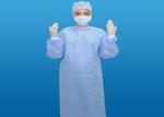 Nonwoven Disposable Surgical Gown Reinforced Blue Hospital Spunlace