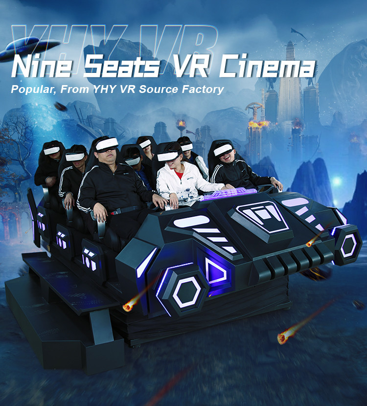 7D 9D VR Movie Theater Cinema Simulator Vr Motion Chair With 9 Seats