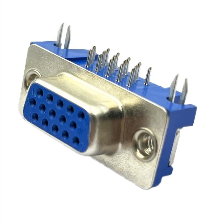 Ultra Thin Female VGA DB15 Connector Three Row HDR15 8 Pin High Density D Sub Connector