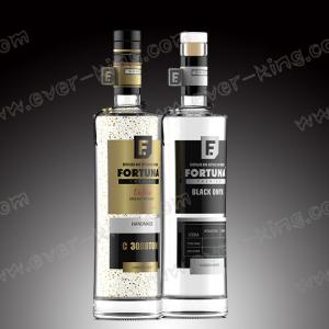 China 500ML Flint Glass Vodka Liquor Bottle With Cork Seal wholesale