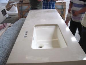 China Commercial Bathroom vanity top remodelling Customized engineering Quartz Stone Countertops wholesale