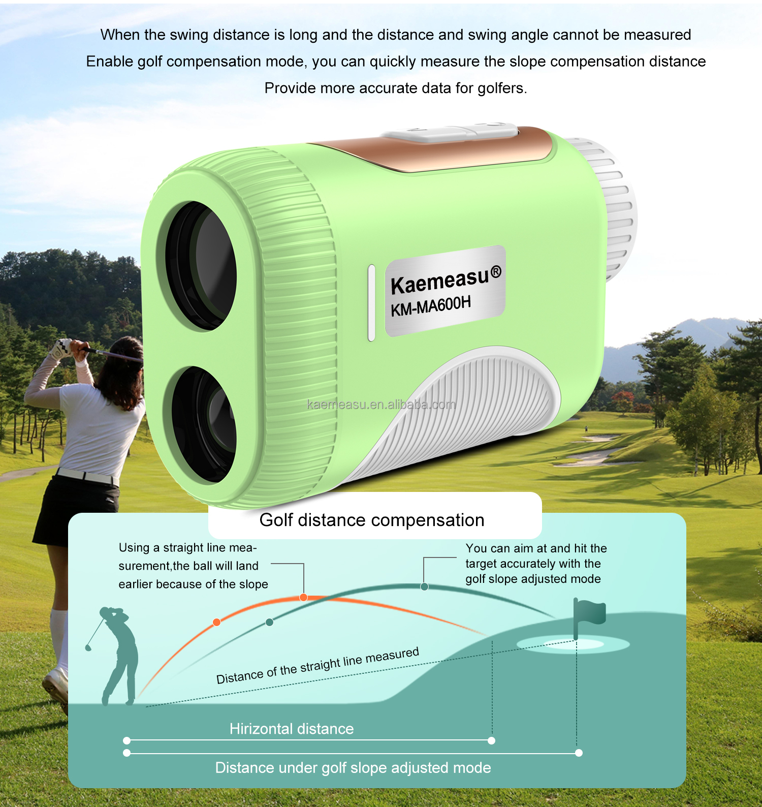 Industrial Grade Golf Laser Rangefinders Binoculars ODM 1200m Professional Golf Slope Scope with 126g Battery