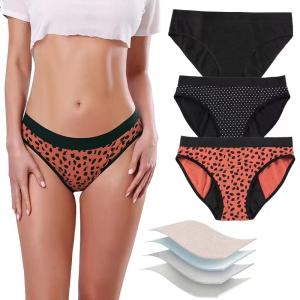 China Girl Student Teen Period Panties Leakproof Teenager Wearing Thong 4 Layers wholesale