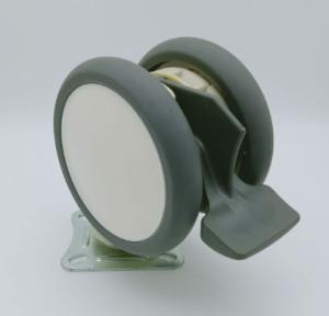 China thermoplastic rubber twin wheel for hospital bed wholesale