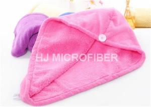 China Pink Hair Drying Tuban Microfiber Bath Towels, 80% Polyester Easy Cleaning wholesale