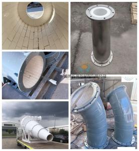 China 92% 95% Alumina Ceramic Lined Project Pipe With Impact Resistance wholesale