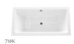 Luxury Freestanding Acrylic Tub , Clear 1500mm Stand Alone Soaker Tub
