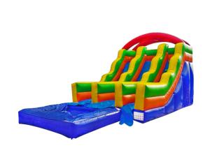 China Aldult Outdoor Rental Inflatable Large Water Slides With Bouncy wholesale