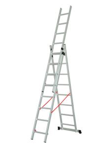 China Customized 6063 Aluminum Extension Ladder 3x8 Total Length 489cm wholesale