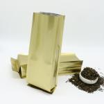 Plastic Aluminum Foil Gusseted Coffee Bags Custom Printed Self Stand Flat Bottom