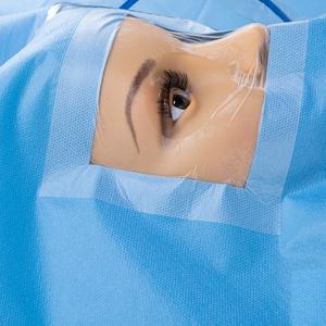 China MAYO Surgical Eye Sheet Drape With Double Fluid Collection Pouches wholesale