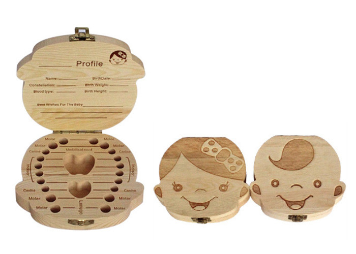 Wooden Baby Keepsake Memory Box Commemorative Preservation Box For Hair Storage