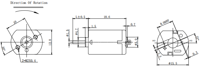 FF-030PK Motor 3V 5V Metal Brush Motor 12mm*15.5mm For Sphygmanometer