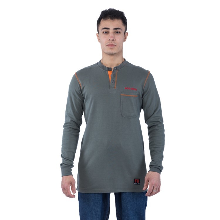 Men'S 7oz Cat2 Lightweight Fire Resistant Shirts Knit Cotton