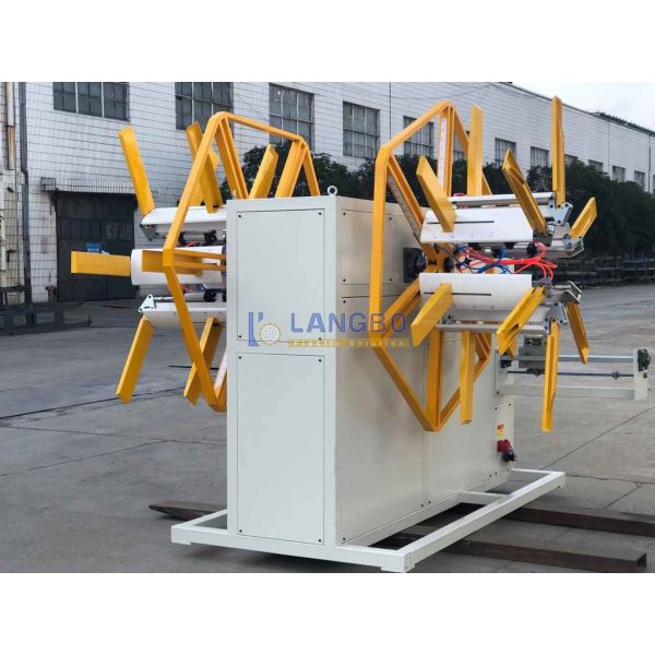 Plastic Pipe Coiling Winder Coiler With Automatic Strapping For PE Pipes