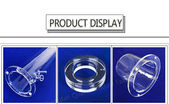 Vacuum Sealing Assembly Quartz Flange For Furnace Custom Welding Quartz Tube