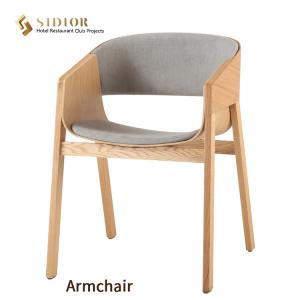China Restaurant Simple Modern Dining Chairs Solid Wood 52cm Length wholesale