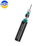 4 Core Direct Burial Fiber Optic Cable , GYXTW53 Double Armored Fiber Optic