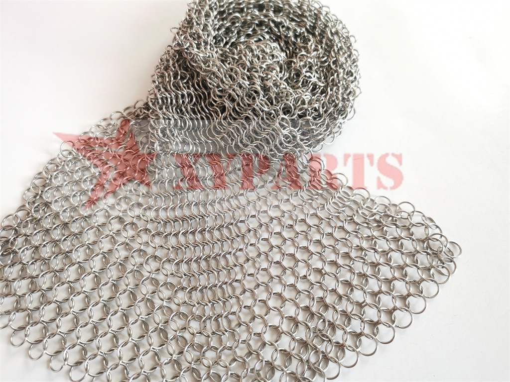 SUS316 Rings Chainmail Cast Iron Pan Scrubber Food Grade