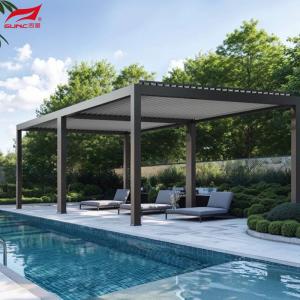 China Windproof Outdoor Essential Motorized Aluminum Pergola 3x6m 5x3m wholesale
