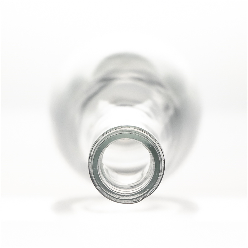 Customized Logo Clear 70cl Glass Bottle for Pisco Hot Stamping and Rubber Included