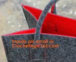 Cute fashion designer felt tote bag, reusable felt leisure handbags fashionable,