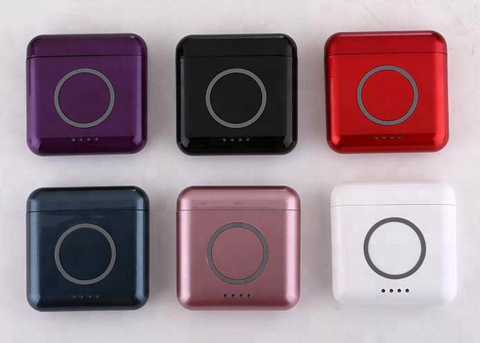 Two Phones Connecting True Wireless Stereo Earbuds Magnetic Inductive Charging