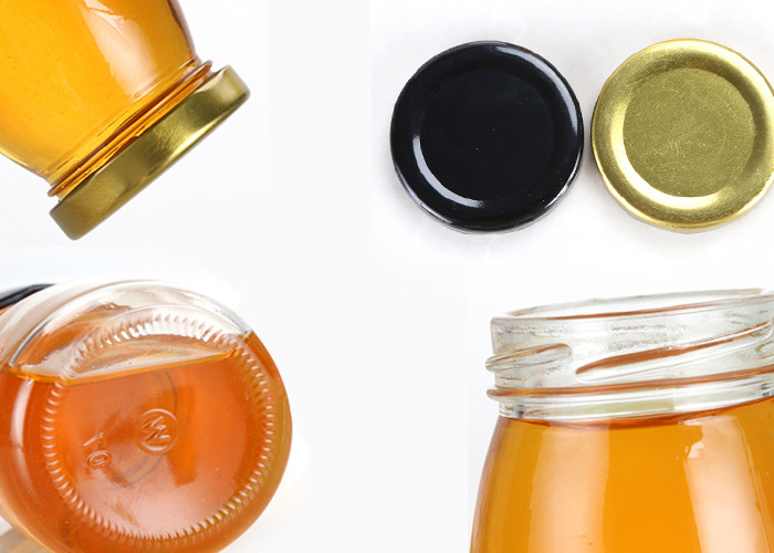 Mini Glass Honey Jars , Empty Honey Bottles 25ml 35ml 75ml 100ml