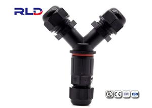 China TUV Electrical 3 Way Tube 250VAC PA66 Waterproof Connectors wholesale
