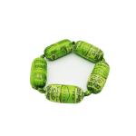 Custom LOGO Printing OEM Sausage Packaging Materials Green Colour Sausage