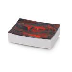 Deluxe hotel flat black red mixed resin table tray decor
