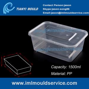 China PP 1500 ml thin wall clear plastic food boxes/fish boxes/fruit container mould manufacture wholesale