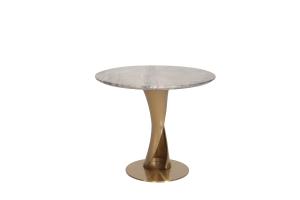 China Natural Marble Top Coffee Table with Customizable Stainless Steel Legs wholesale