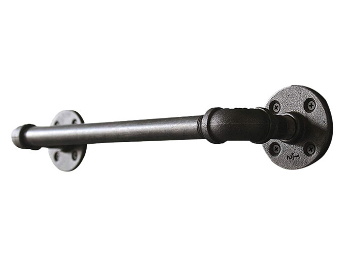 Casting Industrial Pipe Coat Rack Fixture Set For Kitchen / Bath Hanging