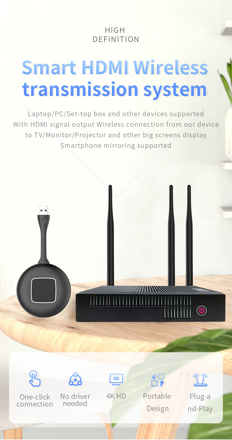 Dual Output HDMI VGA Wifi Presentation System BYOD For Meeting Room