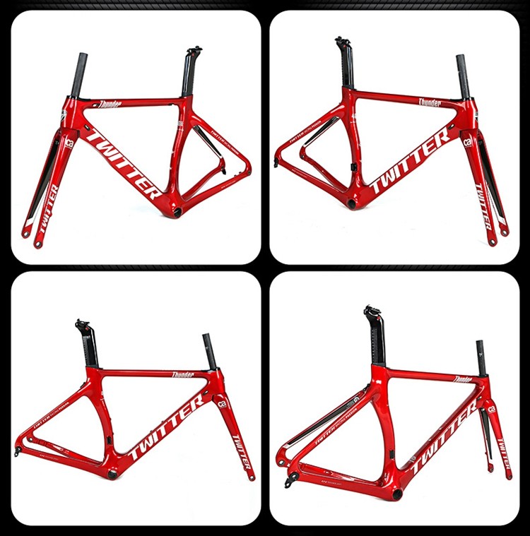 52cm 700C Carbon Road Bike Frame Aero Twitter Thunder For Road Bicycle