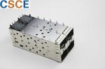 Nickel Material SFP Cage Connector 2*2 Port High Temperature LCP Housing