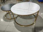 Gilt 80cm 43cm Round Wrought Iron Coffee Table