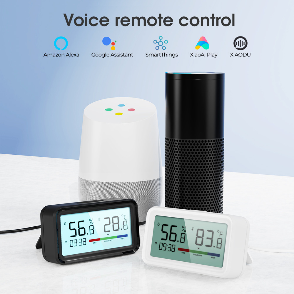 Tuya ZigBee Wireless Hygrometer and Thermometer Sensor – Remote Monitoring, App Control, Alexa & Google Home Compatible