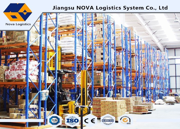 Heavy Duty Steel Storage Racks For Warehouse , Narrow Aisle Pallet Racking