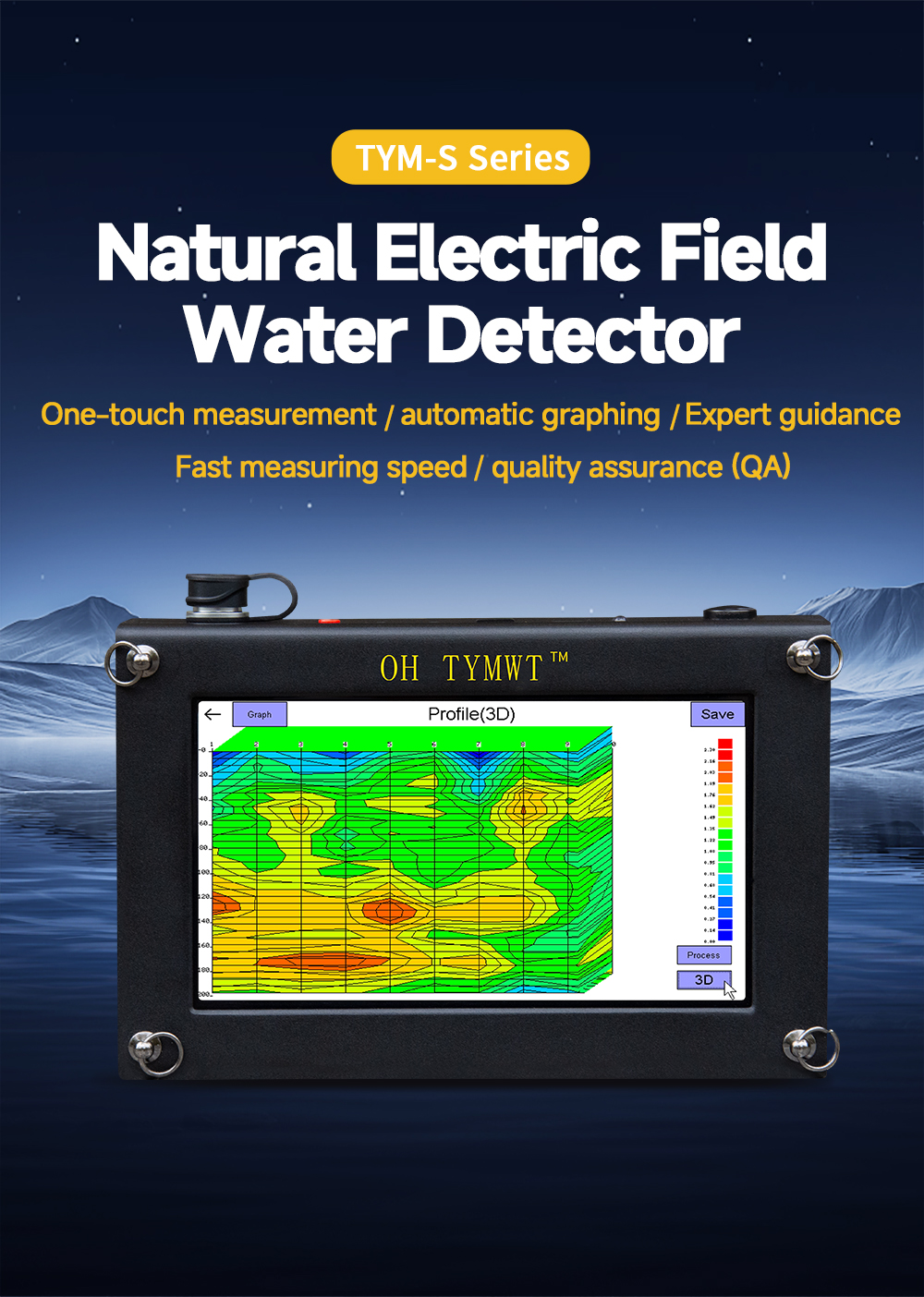 TYM S Series Underground Water Detector Auto Graphing Resistivity Geophysical Survey Equipment