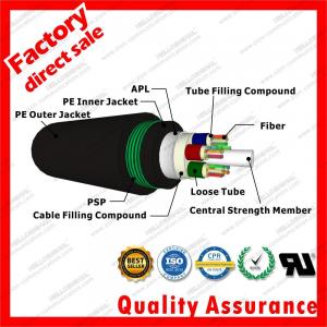 China outdoor fiber optic cable gyta53 Direct Burial armored Double sheath underground cable Military Subway Broadband Access on sale