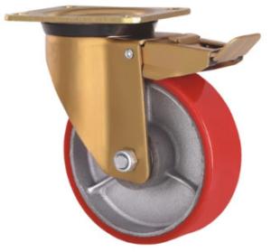 China 4 Inch Swivel Casters With Brake Polypropylene Material 100mm wholesale