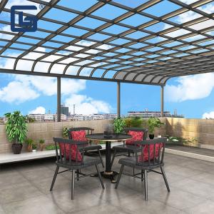China Garden Waterproof Aluminum Awning Canopy 500mm Polycarbonate Panel wholesale