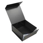 Luxury Paper Flip Top Cardboard Box Black Custom Magnetic Box Packaging