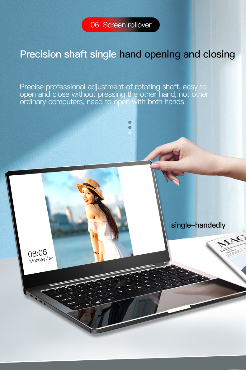 720p Camera Slim Bezel Laptop Core I7 10510U CPU 16G RAM 1TB SSD